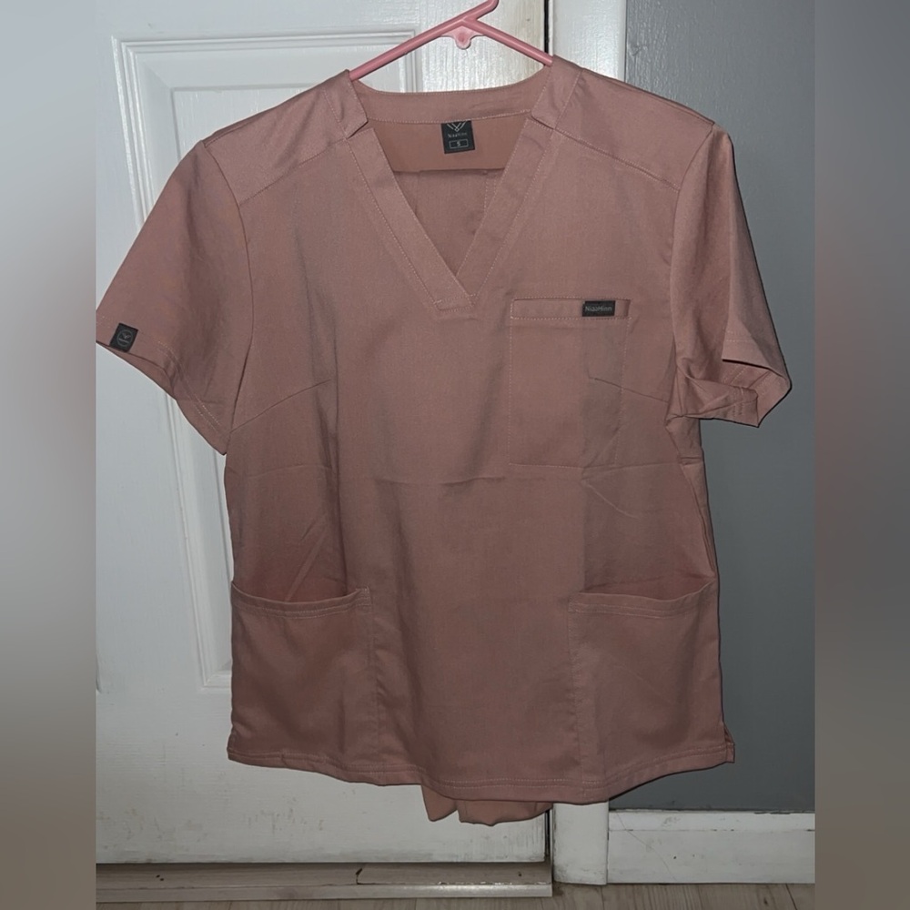 Scrub Top with Classic V-neck and Yoga Jogger Pants
